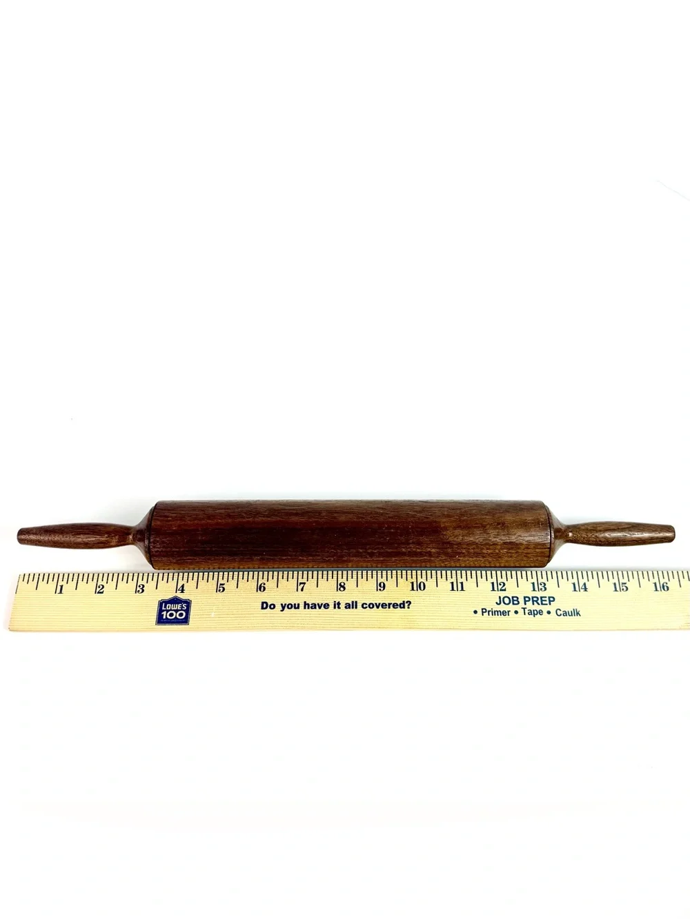 Vintage Solid Wood Narrow Rolling Pin Bakers Farmhouse Primitive  17” Bakers